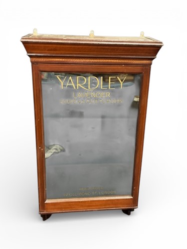 Lot 682 - An Edwardian mahogany and inlaid wall mounted...
