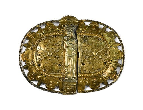Lot 585 - A silver-gilt Danish buckle, 18th or 19th century