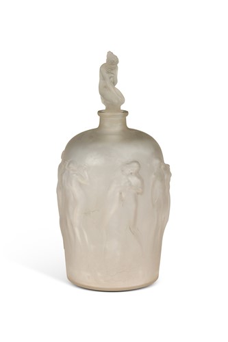 Lot 13 - A French frosted glass decanter