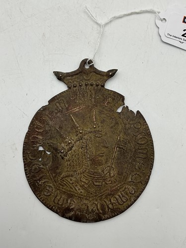 Lot 211 - A late 19th century medieval style copper...