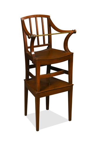 Lot 592 - A Regency mahogany child's highchair