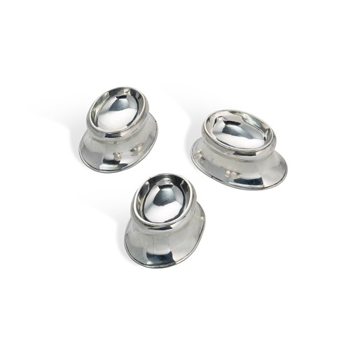 Lot 376 - A set of three Victorian silver trench salts