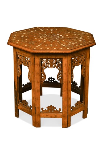 Lot 531 - An Anglo-Indian inlaid teak occasional table, circa 1900