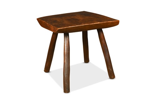 Lot 302 - A primitive fruitwood table, 20th century