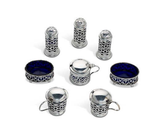 Lot 380 - A Victorian silver cruet service