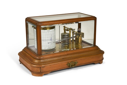 Lot 684 - A mahogany barograph by J. Hicks, London