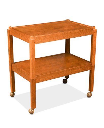 Lot 191 - Acorn Industries, George James Grainger and Son (Brandsby), an English oak two-tier tea trolley