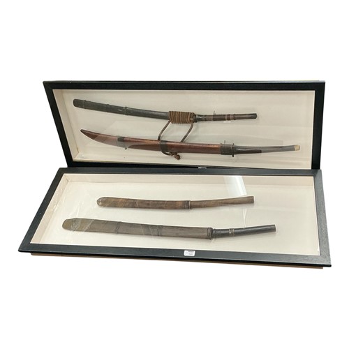 Lot 133 - Four Burmese native swords
