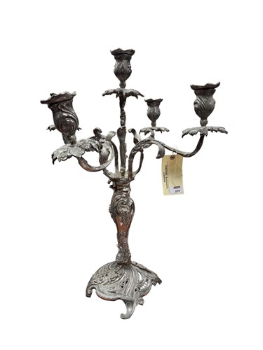 Lot 269 - An imposing 5 light silver plated candelabra...