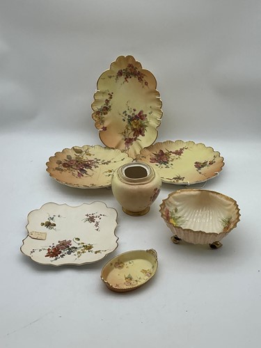 Lot 21 - A group of Royal Worcester blush ivory...
