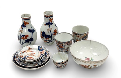 Lot 54 - Two Japanese Arita porcelain chocolate cups, circa 1700-1730