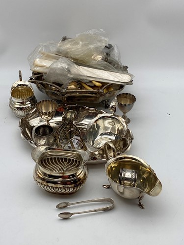 Lot 346 - A mixed collection of silver plated wares,...