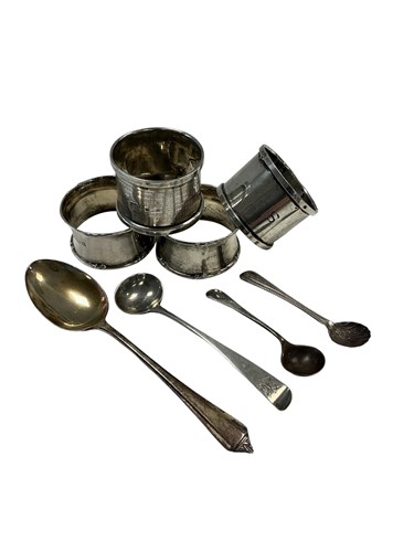 Lot 330 - A box silver plated wares, also to include 4...
