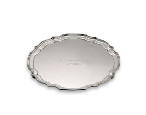 Lot 423 - An Elizabeth II hallmarked silver salver