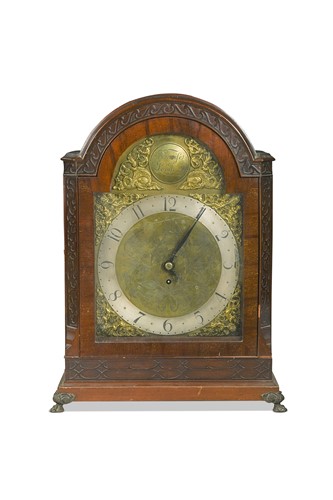 Lot 644 - A mahogany table timepiece, late 19th century