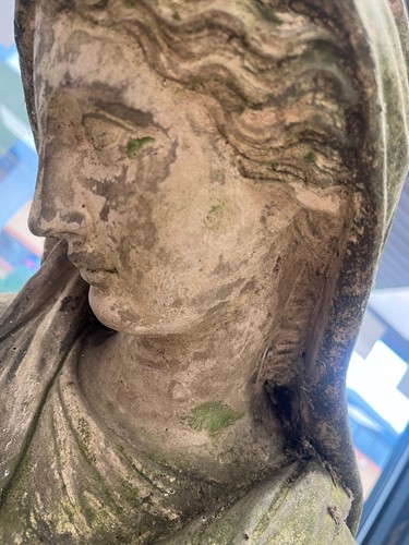 Lot 691 - A Coade Stone figure group of a woman and child