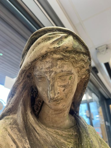 Lot 691 - A Coade Stone figure group of a woman and child