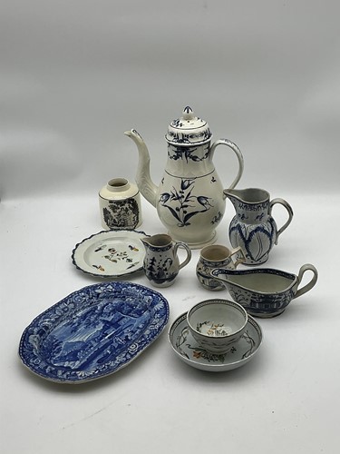 Lot 50 - A group of English pottery, 18th/19th century,...