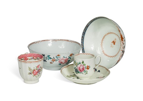 Lot 619 - Two Liverpool Philip Christian slop bowls, circa 1770