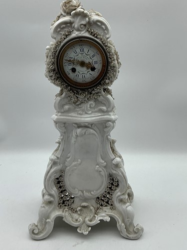 Lot 97 - A 19th century white porcelain rococo style...