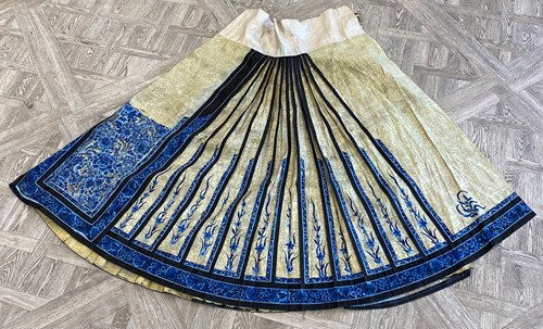 Lot 175 - A Chinese provincial silk skirt worked with...
