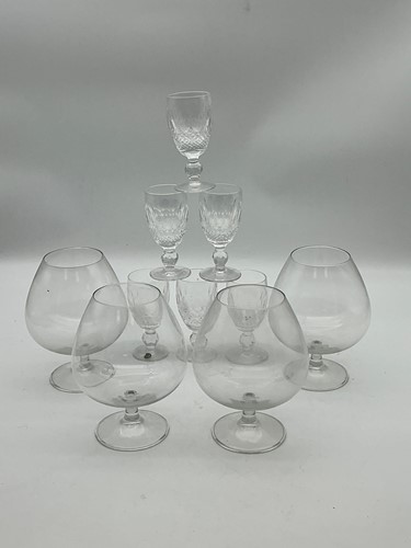 Lot 86 - Waterford Colleen pattern small wine glasses,...