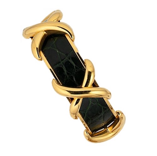 Lot 51 - Hermés - A cross motif cuff bangle
