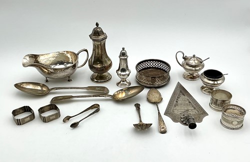 Lot 10 - A group of assorted English hallmarked silver items