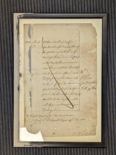 Lot 374 - Three framed historical letters or documents