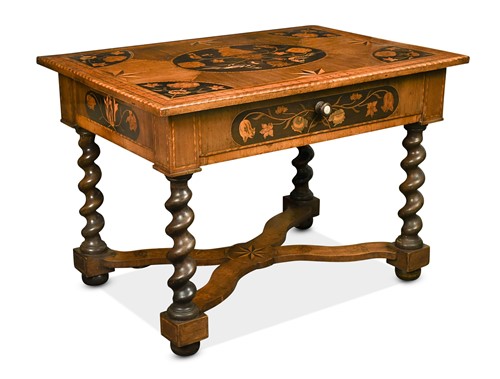 Lot 455 - A William & Mary marquetry side table, 17th century and later