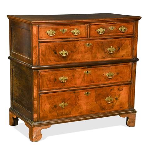 Lot 414 - A George I walnut chest of drawers