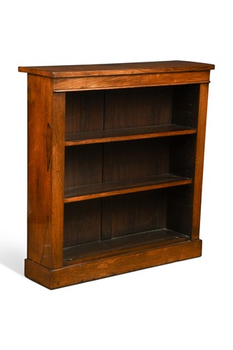Lot 672 - A Victorian rosewood dwarf open bookcase