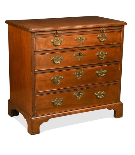 Lot 461 - A George III mahogany chest with brushing slide