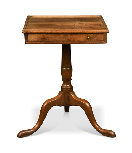 Lot 458 - A Provincial fruitwood and oak tripod occasional table, early 19th century