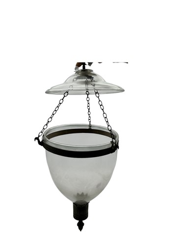 Lot 78 - A hand blown glass hanging light, acanthus and...