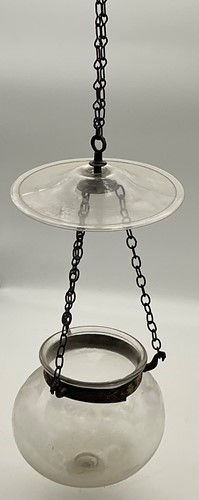 Lot 77 - A small pumpkin shaped hand blown glass...