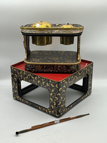 Lot 164 - A 20th century decorative lacquer pipe...