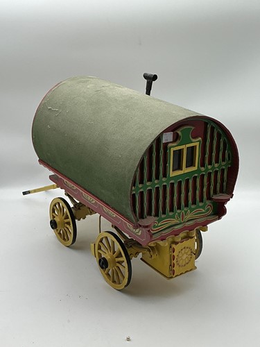 Lot 117 - A hand painted model Romany caravan in...