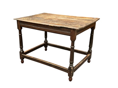 Lot 605 - A late 17th/ early 18th century oak table