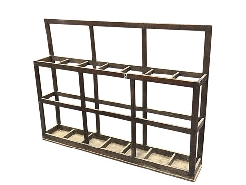 Lot 614 - An oak framed hall stick stand, 20th century,...