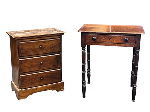 Lot 610 - A mahogany side table, 19th century