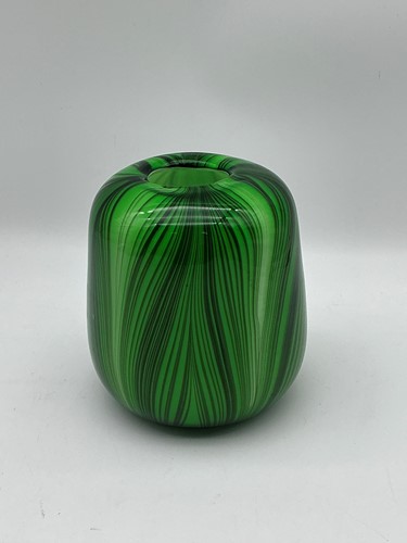 Lot 19 - A green glass studio vase, possibly Scandinavian