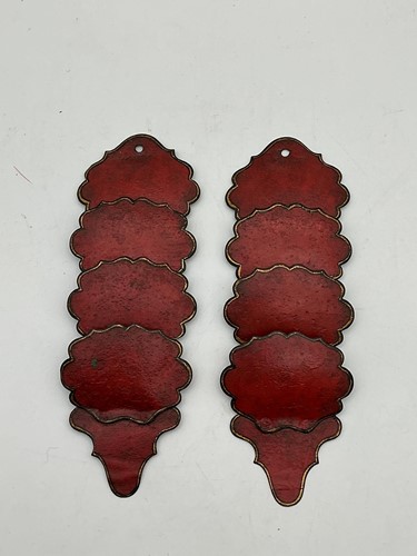 Lot 170 - A pair of tole work letter holders