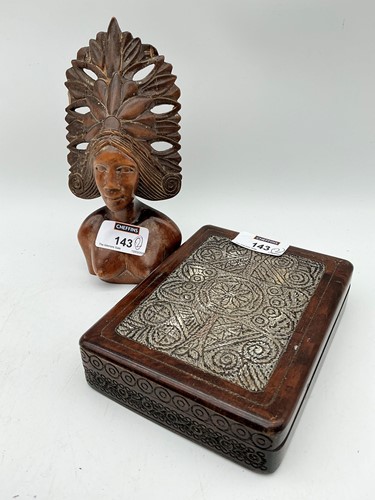 Lot 143 - A 20th century Balinese carved hardwood woman...
