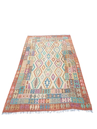 Lot 727 - A flat weave kilim rug, late 20th century