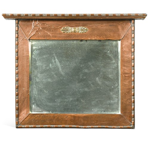 Lot 171 - An Arts & Crafts copper wall mirror