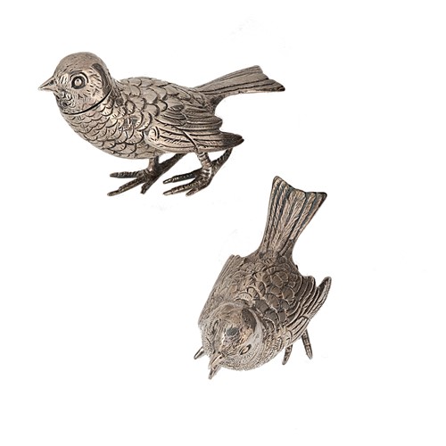Lot 288 - A pair of Victorian novelty silver bird cruets