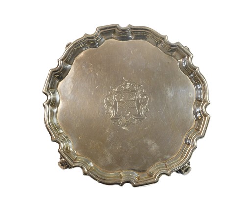 Lot 315 - A George II silver waiter