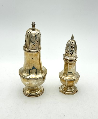 Lot 33 - Two Victorian silver sugar casters