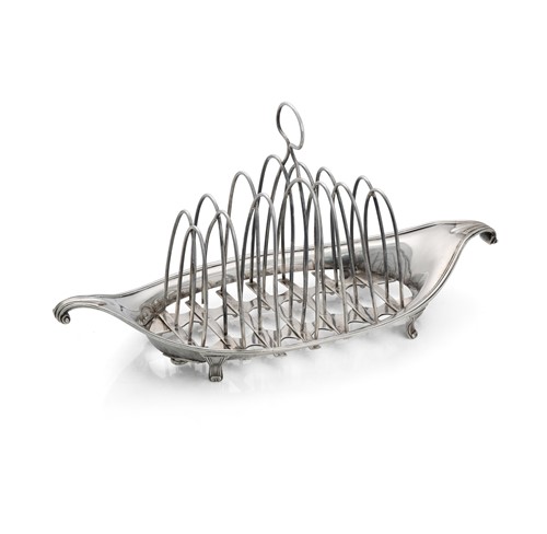 Lot 332 - A George III hallmarked silver toast rack